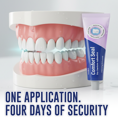 Timilk® Comfort Seal Pro Denture Adhesive🦷💜FDA Certified (Clinically Proven 96-   Hour Lock Hold for   Secure, Comfortable &   Zinc-Free Denture Fit)