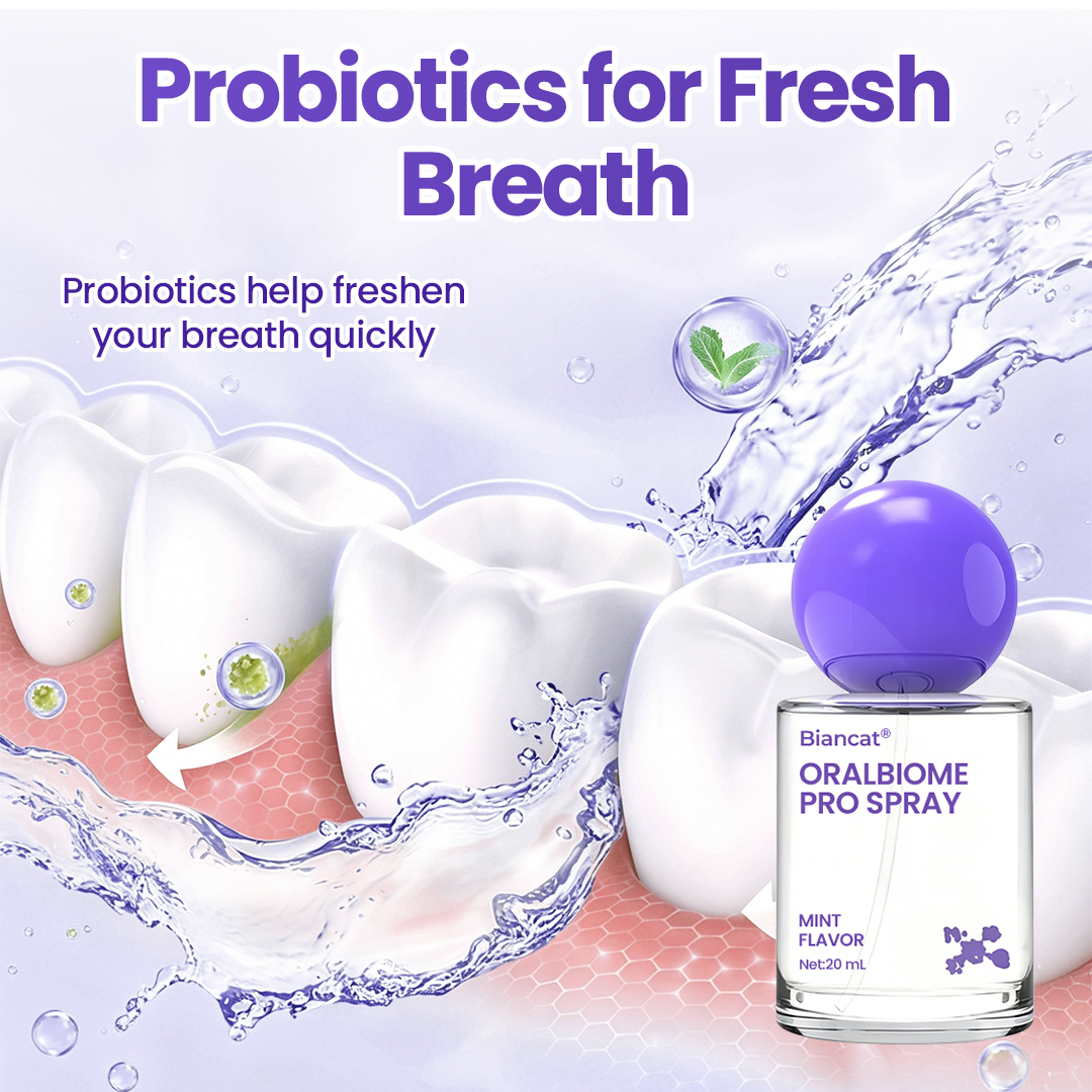 ✨ FRESH-BREATH UPGRADE FOR DAILY USE ✨ Biancat® OralBiome Pro Spray Microbiome Probiotic Spray for Fresh Breath, Gum Comfort & Oral Balance