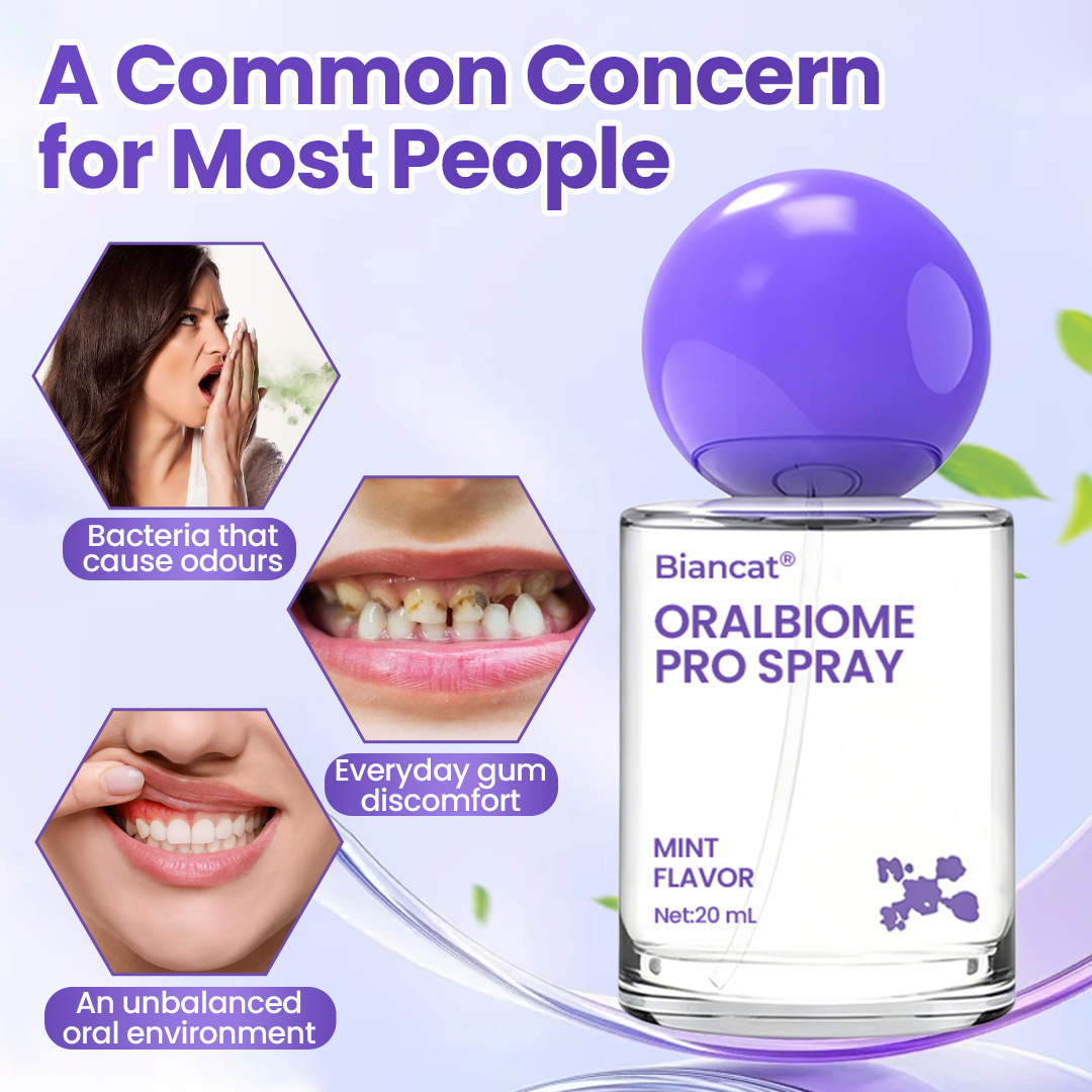 ✨ FRESH-BREATH UPGRADE FOR DAILY USE ✨ Biancat® OralBiome Pro Spray Microbiome Probiotic Spray for Fresh Breath, Gum Comfort & Oral Balance