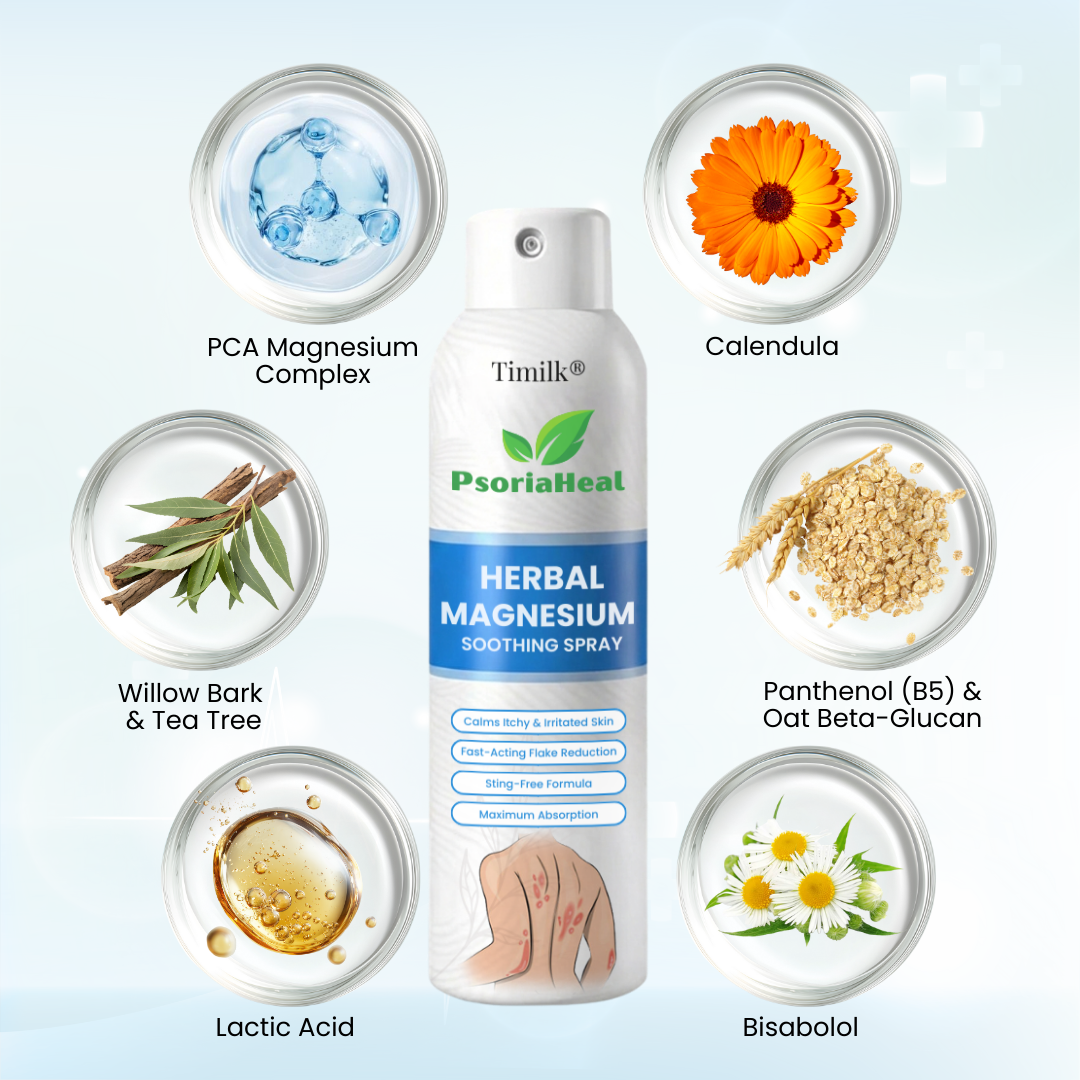 Timilk® PsoriaHeal Herbal Magnesium Soothing Spray⭐
