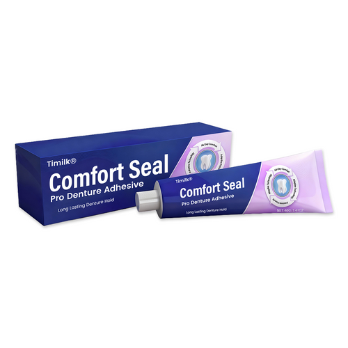🔥 LIMITED SPECIAL OFFER 🔥 Timilk® Comfort Seal Pro Denture Adhesive🦷💜FDA Certified (Clinically Proven 96-   Hour Lock Hold for   Secure, Comfortable &   Zinc-Free Denture Fit)